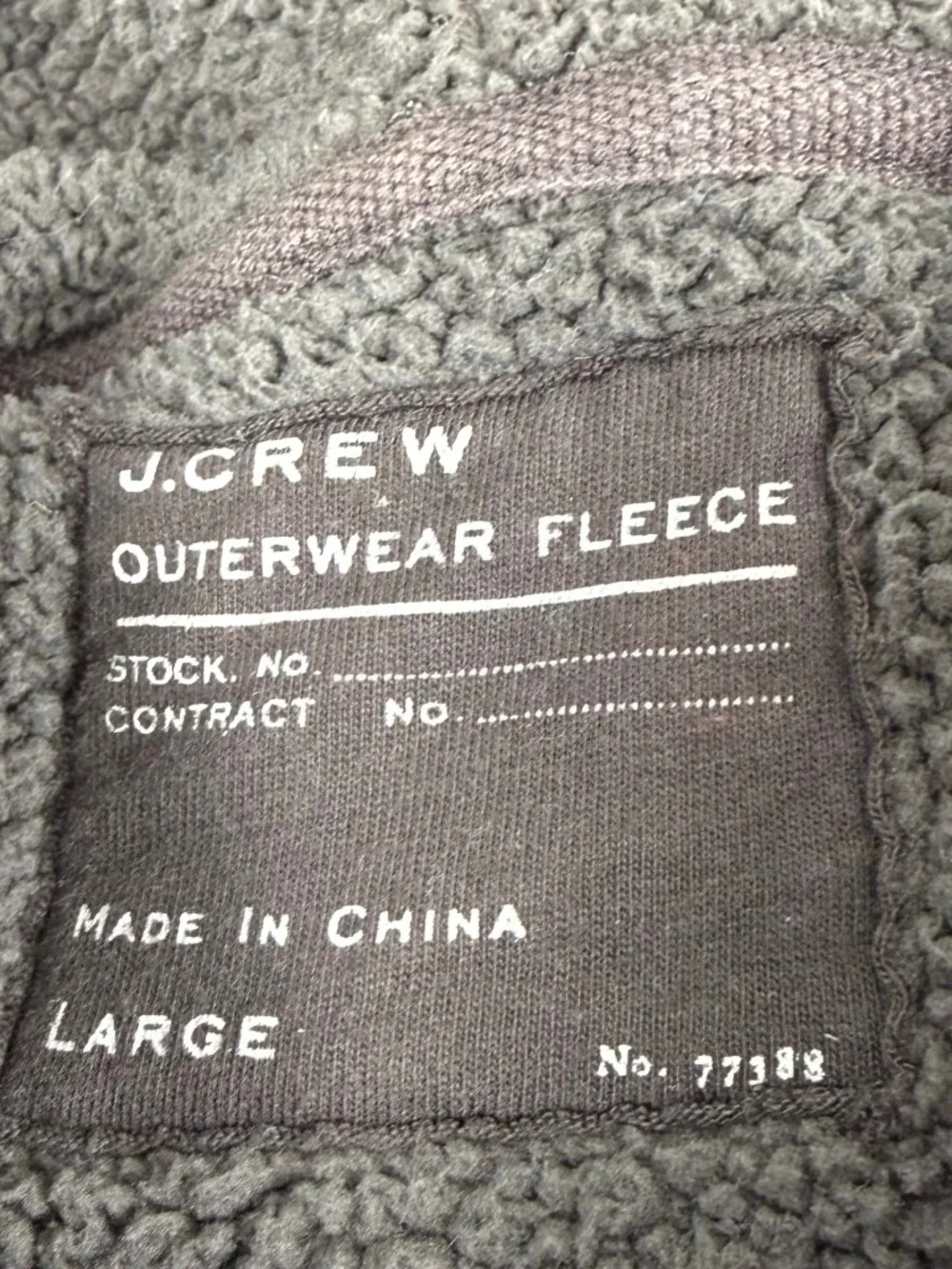 J. Crew Outwear Fleece Zip Up Hoodie Sweatshirt Grey Men's Large